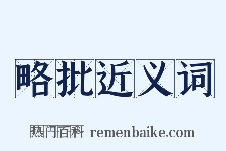 略批近义词是什么意思的图片